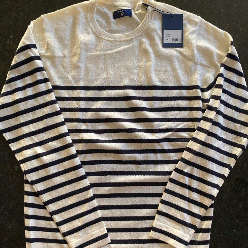 Gant striped sweater medium NWT